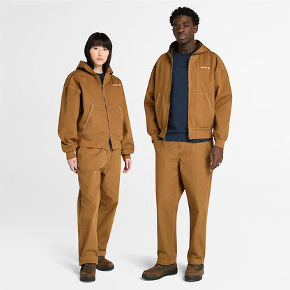 Women's Washed Duck Canvas Hooded Bomber